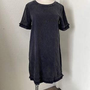 Gap fringed black dress